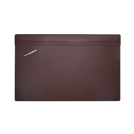 Dacasso Chocolate Brown Leather 38" x 24" Top-Rail Desk Pad PR-3451